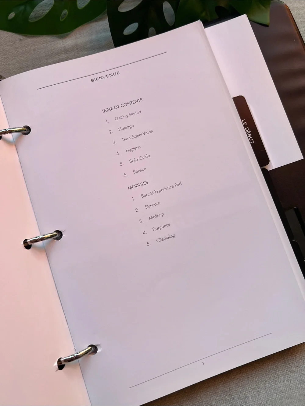 CHANEL Black Academy Binder with educational materials